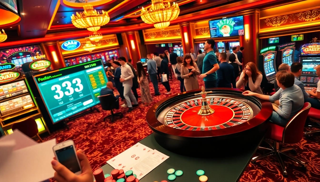 Experience the excitement of 33win 68 with players enjoying luxury casino vibes at roulette tables.