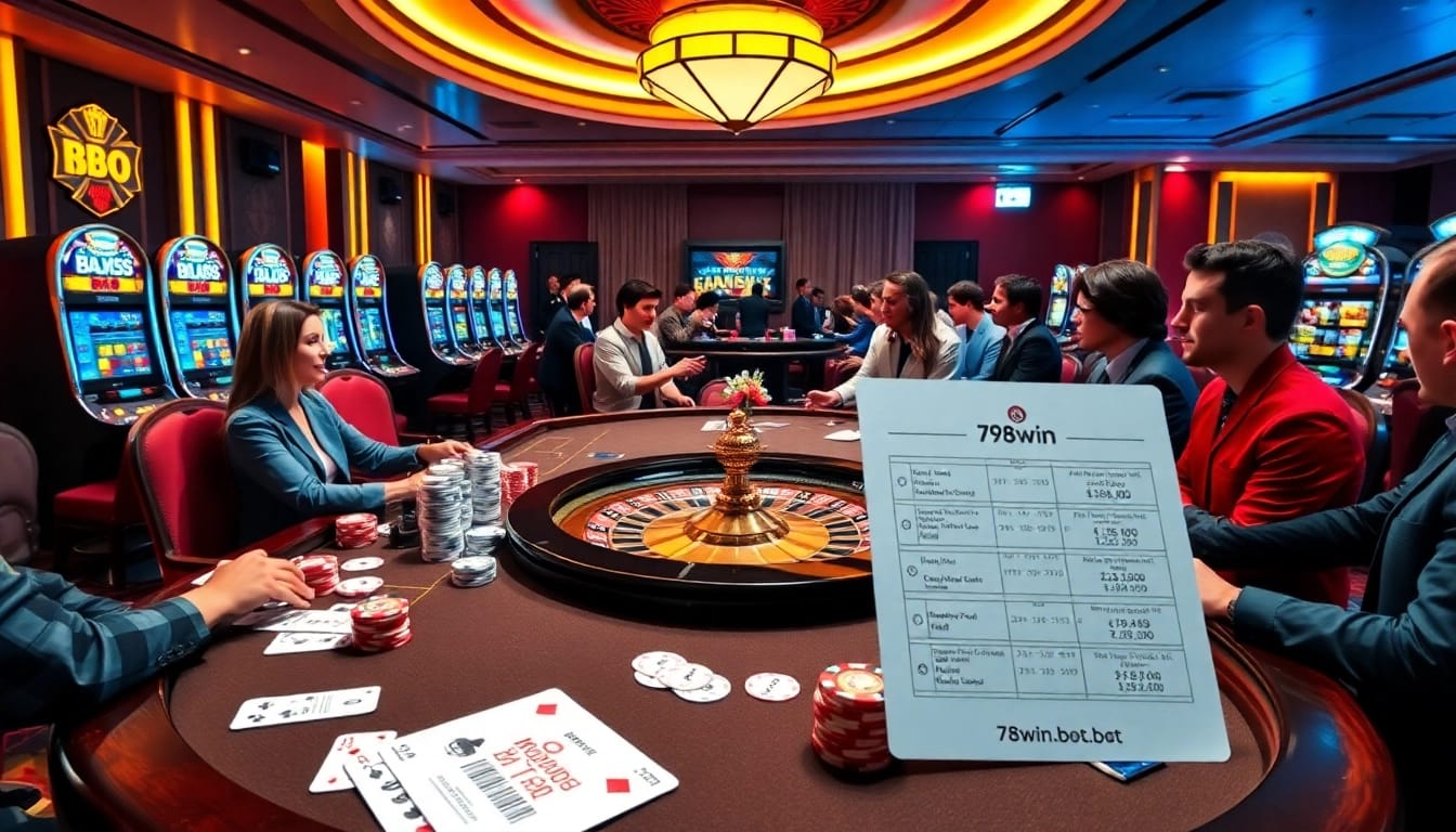 Experience thrilling moments at 78win.bot's elite casino with poker chips, cards, and roulette excitement.