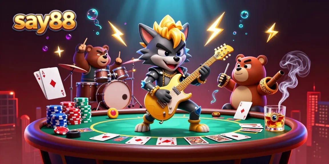 Experience thrilling gameplay at say88 with rock star characters and vibrant casino action.
