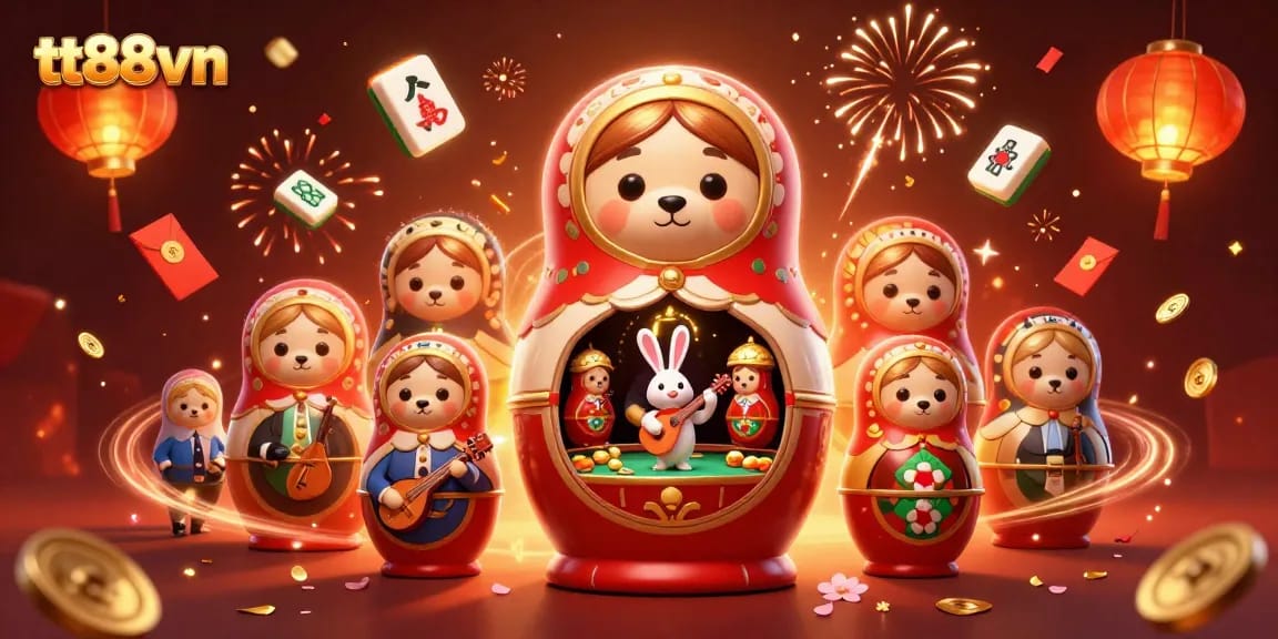 Experience the vibrant world of tt88vn with cute casino characters celebrating and gaming.