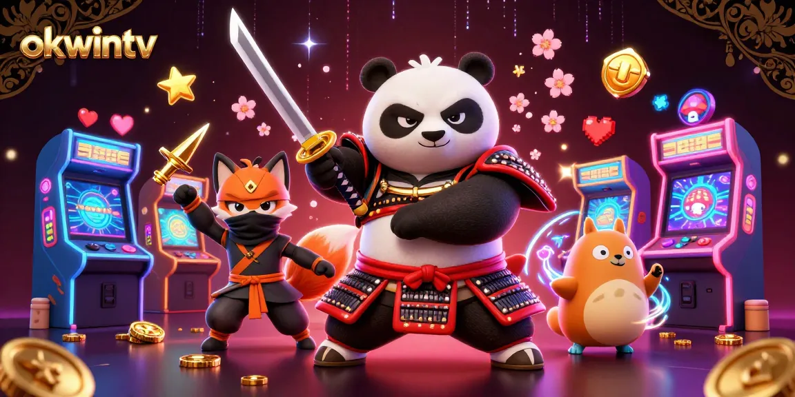 Engage with okwintv's immersive gaming experience featuring dynamic characters and vibrant casino elements.