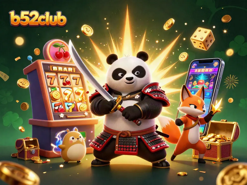 b52club showcases an exciting casino scene with vibrant characters and jackpot elements for immersive gameplay