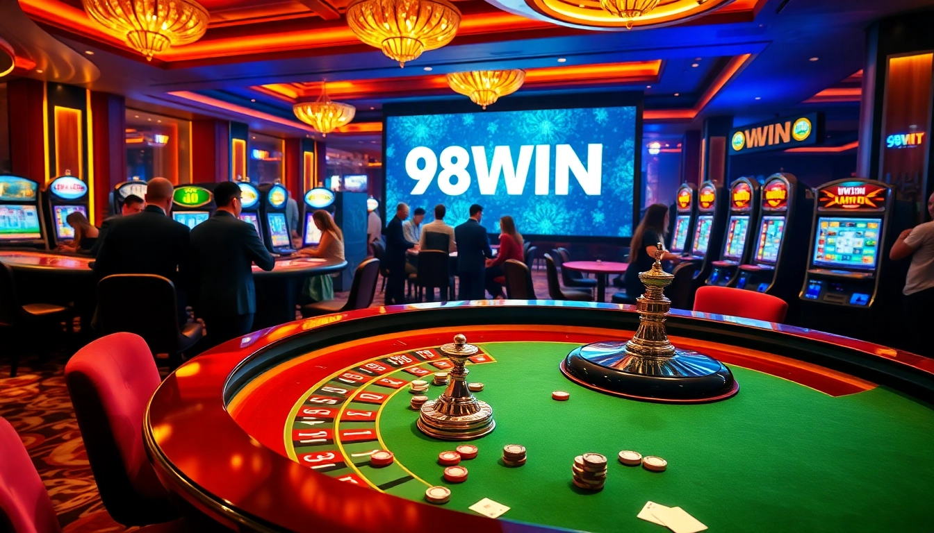 Experience the excitement at 98WIN casino with vibrant roulette and engaging slot machines.