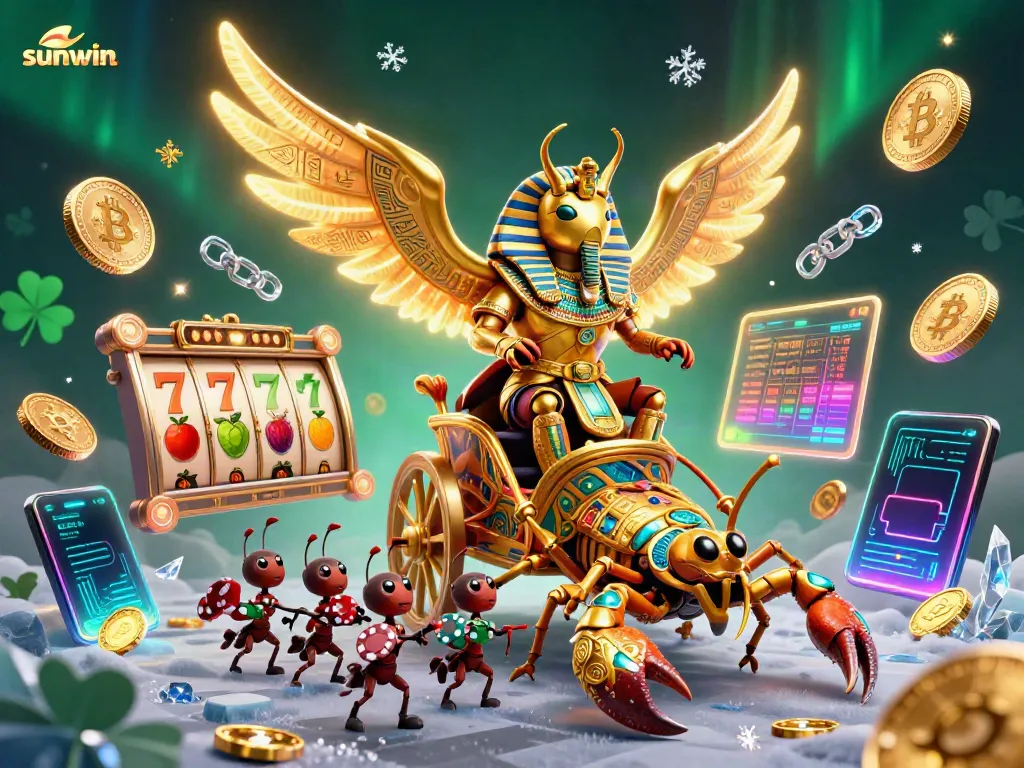 Experience explosive gameplay with sunwin's vibrant jackpot scene filled with mythical elements and casino-themed excitement.