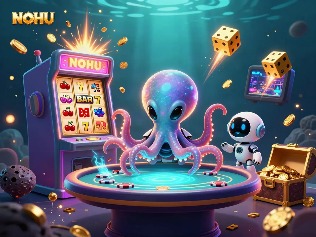 Experience NOHU with a vibrant casino adventure featuring an alien octopus and slashing jackpot rewards.