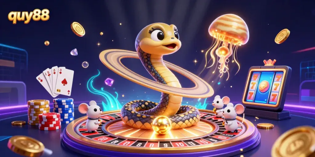 Bet on captivating cosmic roulette with quy88's immersive 3D casino experience.