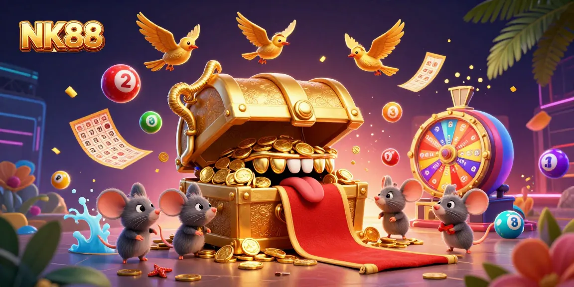Experience thrilling gameplay and rewards at NK88's vibrant gaming environment, filled with lottery elements.