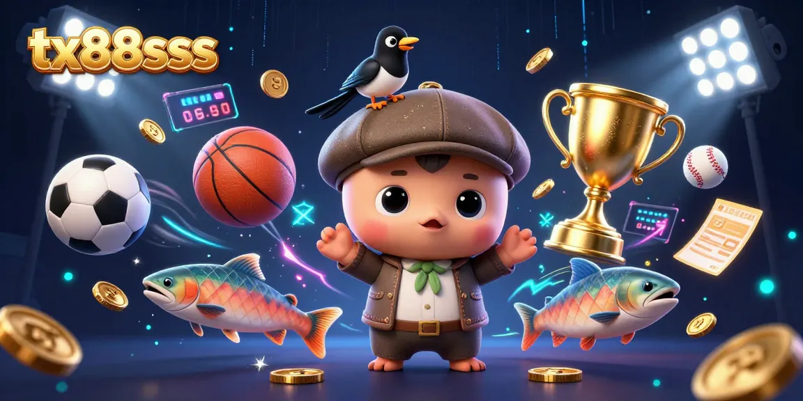 Experience the excitement of tx88sss with playful characters in a vibrant casino environment.