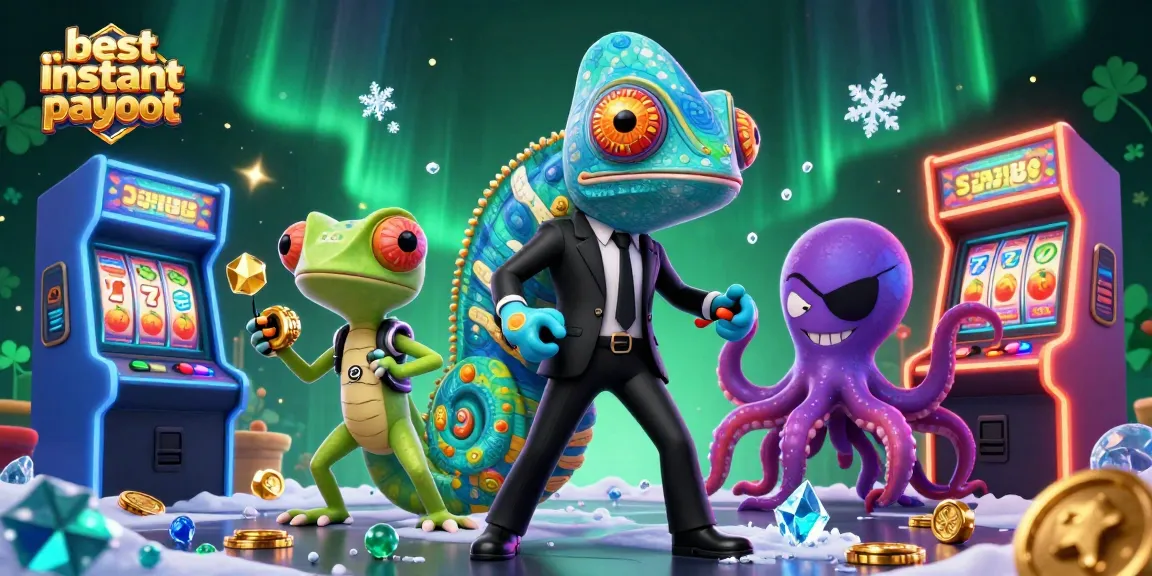 Join the best instant payout casino with this vibrant illustration showcasing thrilling gaming excitement.