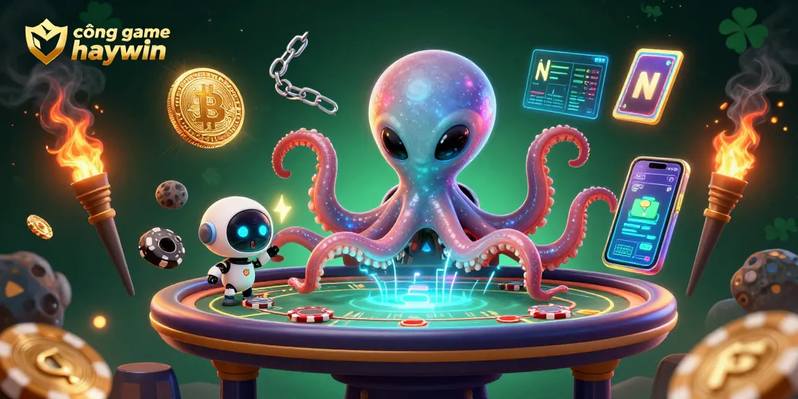 Experience thrilling wins at cổng game haywin with a vibrant space-themed casino scene.